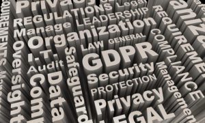 GDPR Word Collage Background Data Security Protection 3d Illustration