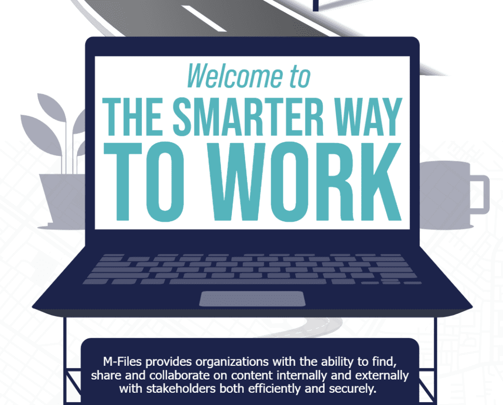 laptop screen which reads welcome to the smarter way to work