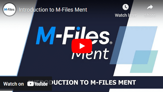 M-Files Ment VIDEO IMAGE, Document Automation