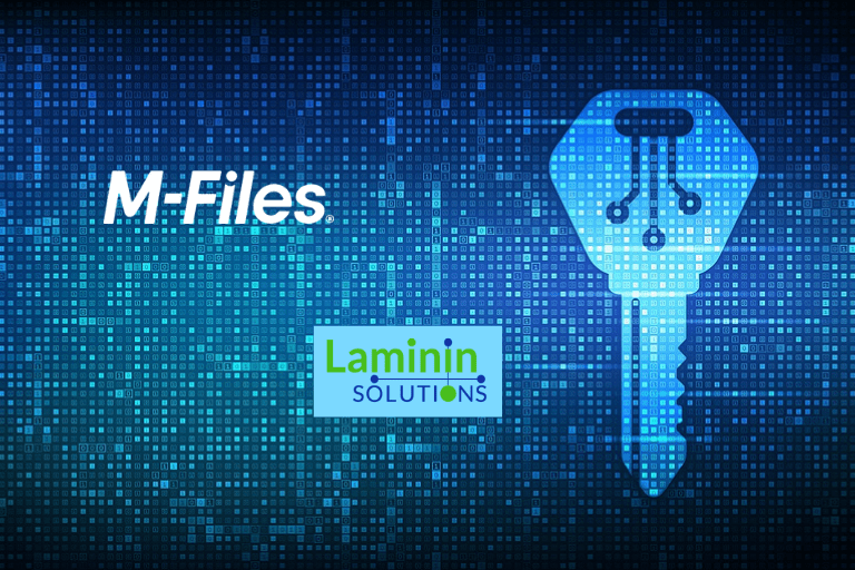 Digital key. Electronic key icon made with binary code. Metadata is Key to Contract Management