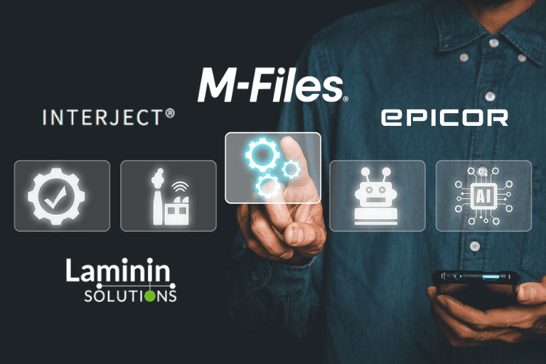 AI Workflow Automation - images representing AI workflow automation on screen and a person pointing to overlay screen