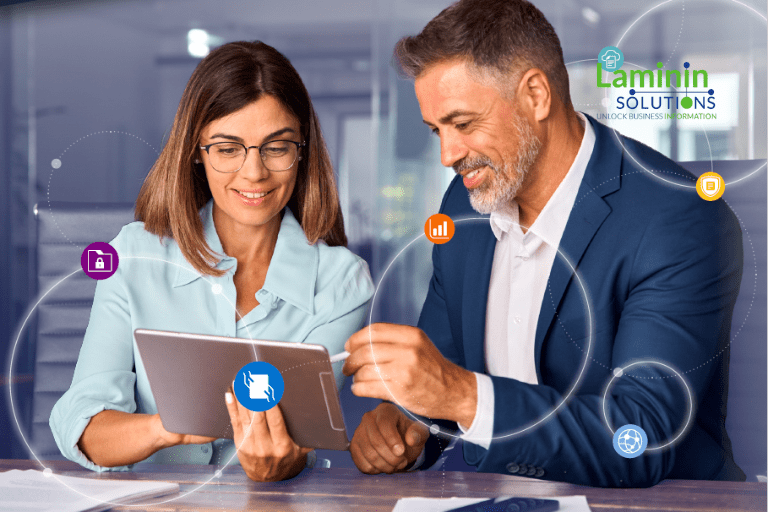 two people looking at tablet, Document Management